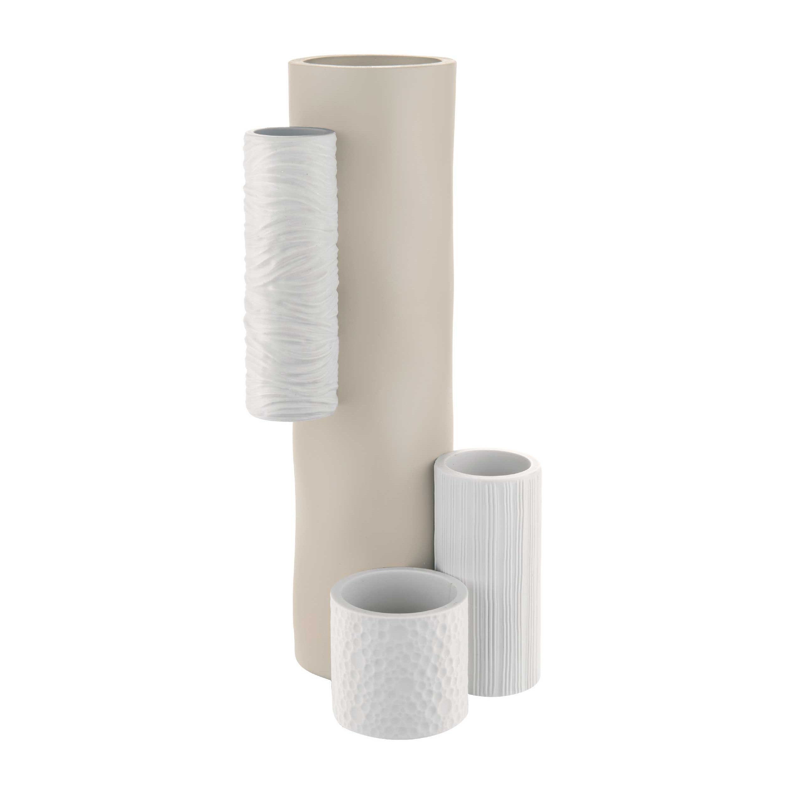 BONGELLI PREZIOSI Vaso Modular in Marmorino Bianco Nocciola 34cm – Prestige  Home