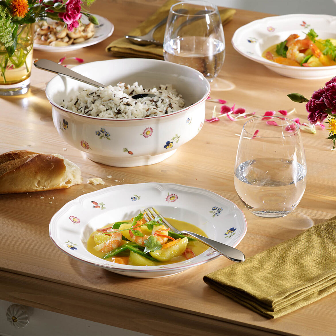 VILLEROY &amp; BOCH - Petite Fleur Piatto Fondo 23cm Tavola Porcellana