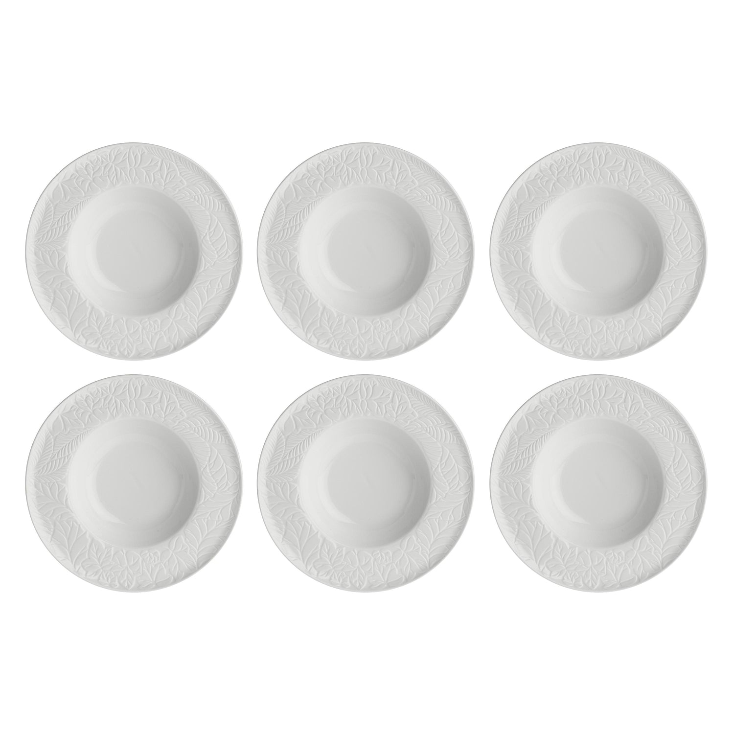 LA PORCELAINA BIANCA Bosco Set 6 Pieces Deep Plate 23cm White