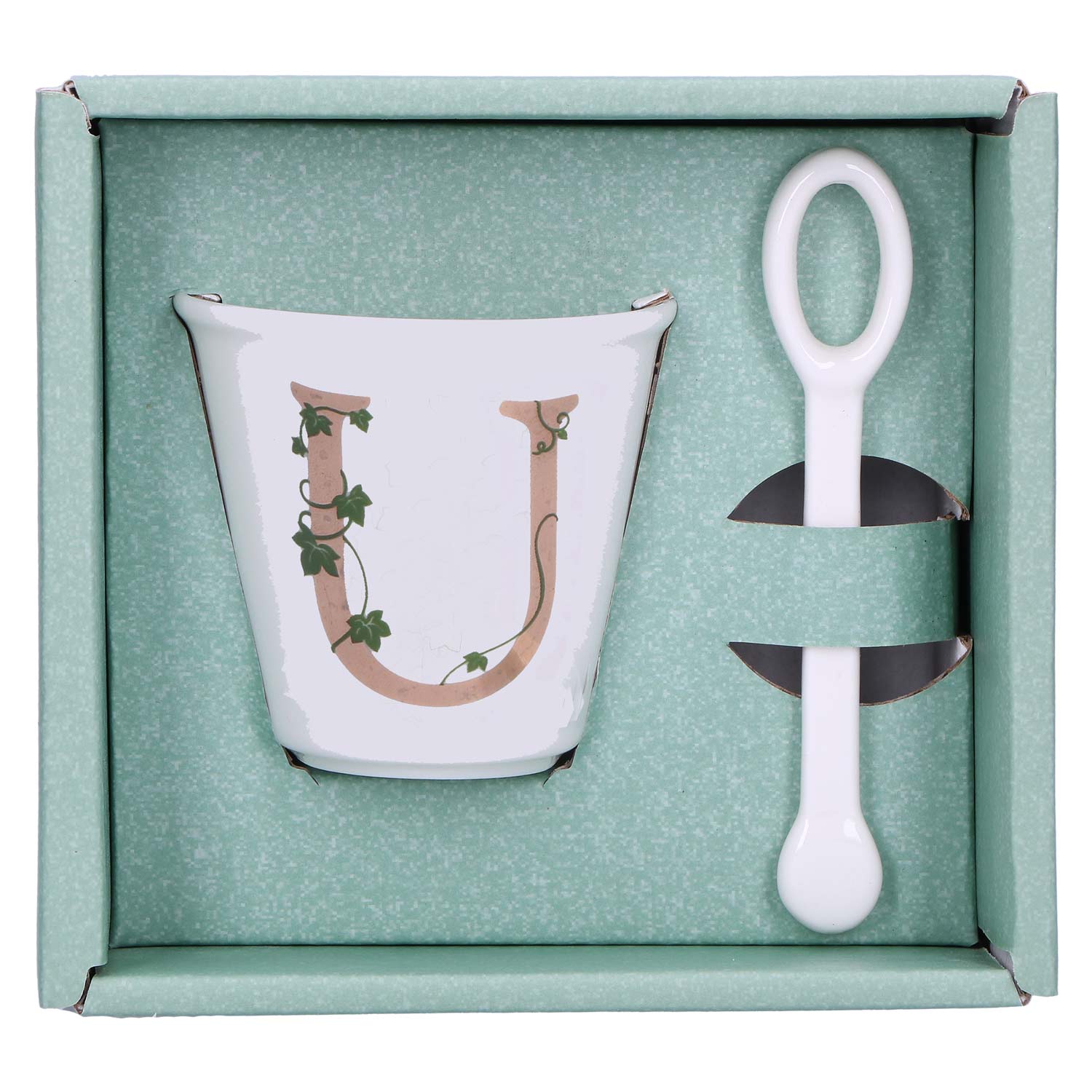 LA PORCELAINA BIANCA - Single &quot;U&quot; glass with 75cc spoon