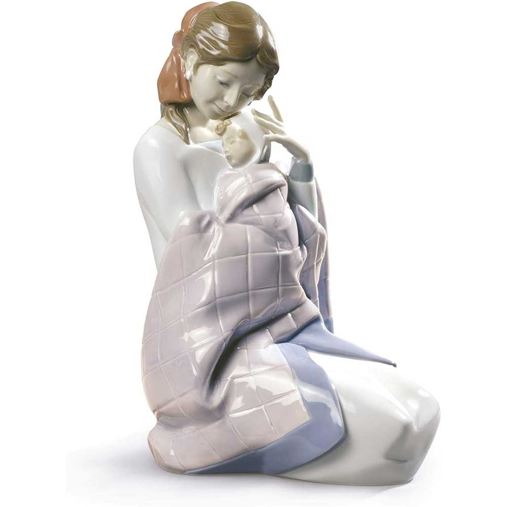 NAO Porcelain Figure Statue My Little One 22x11cm Mother with Child