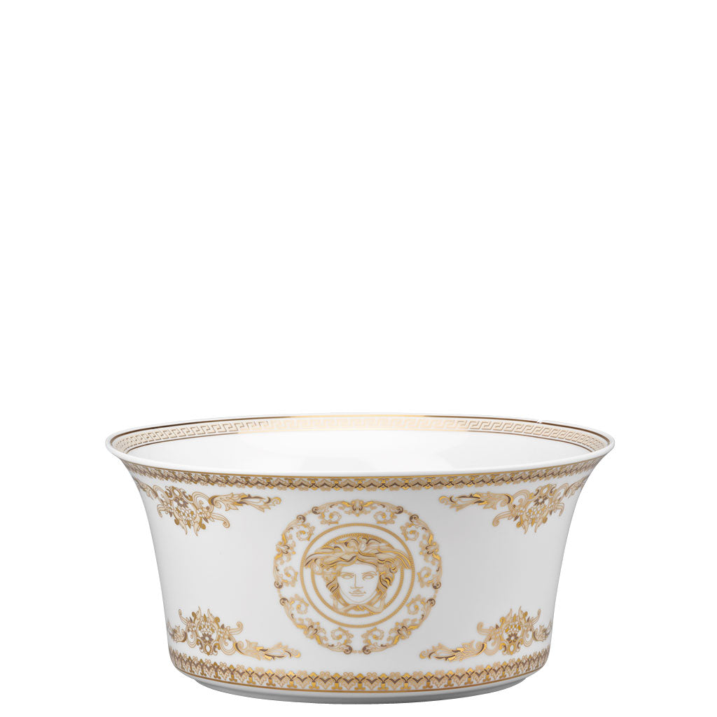 VERSACE - Medusa Gala Bowl Salad Bowl 25cm White Gold Porcelain