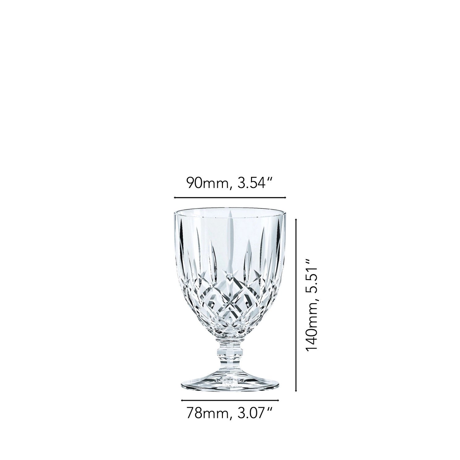 NACHTMANN Noblesse Tall Wine Glass Set 4 Pieces 355ml Crystal