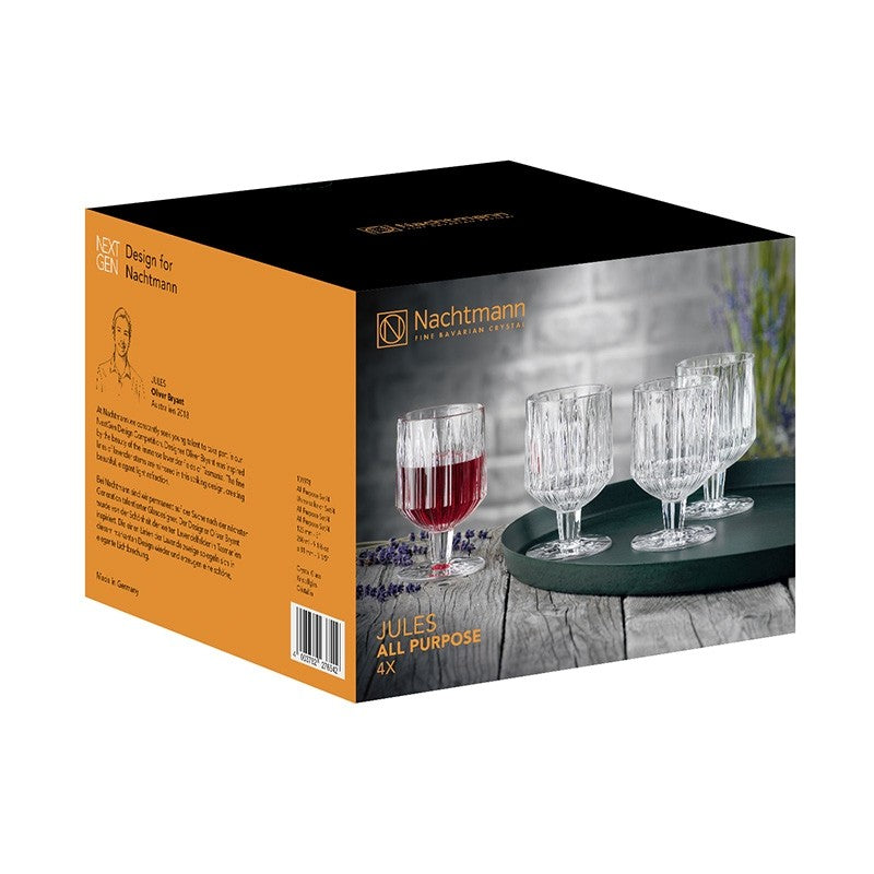 NACHTMANN Jules Goblets Universal Goblets Set 4 Pieces 260ml Crystal