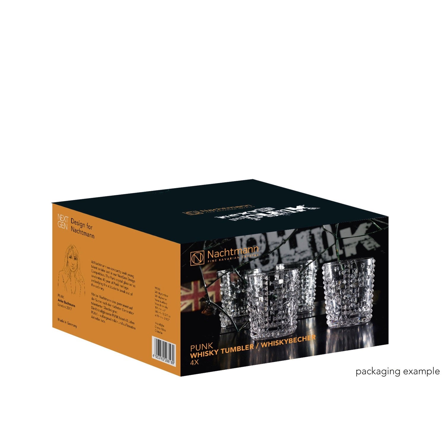 NACHTMANN Punk Bicchiere Tumbler da Whisky Set 4 Pezzi 330ml Cristallo