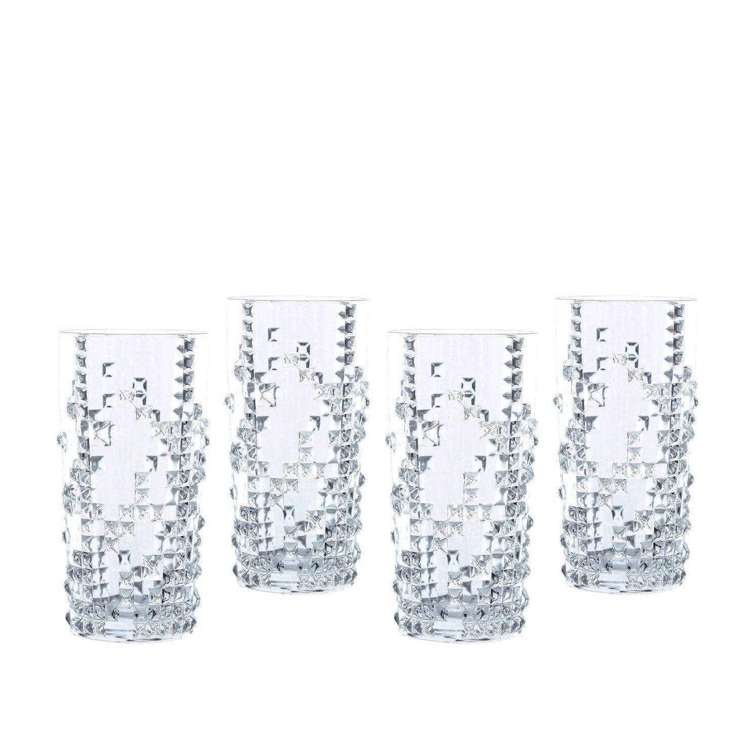 NACHTMANN Punk Tall Longdrink Cocktail Glass Set 4 Pieces 390ml Crystal