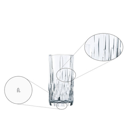 NACHTMANN Shu Fa Glass Tall Longdrink Glass Set 4 Pieces 360ml Crystal