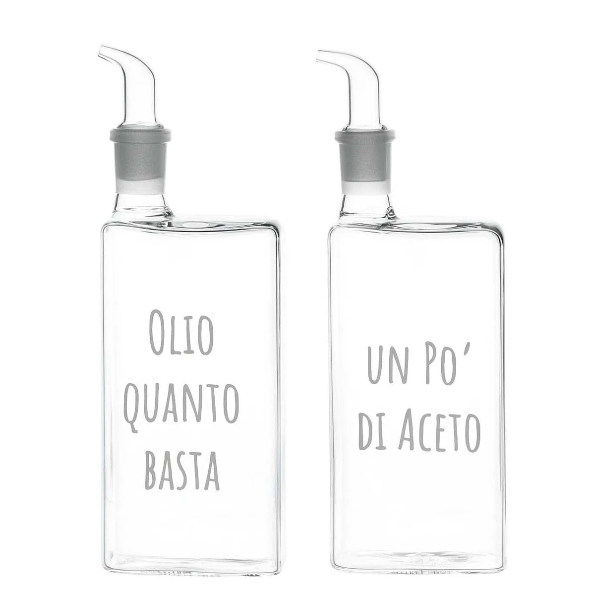 SIMPLE DAY Set of 2 Oil and Vinegar Bottles Cruet Vinegar 400ml Glass