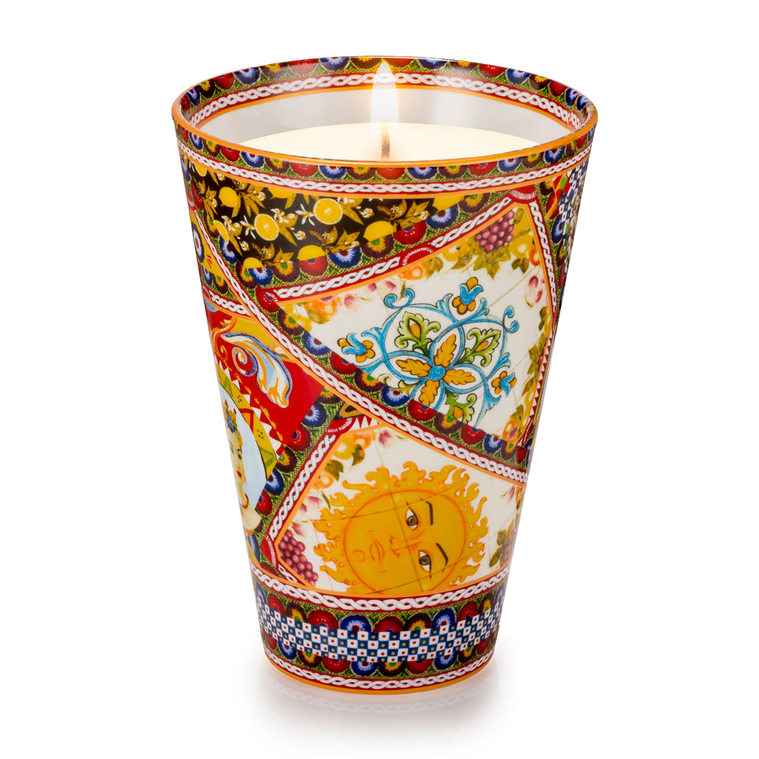 PALAIS ROYAL - Vaso con Candela Santa Rosalia 16x22cm Porcellana 1037290