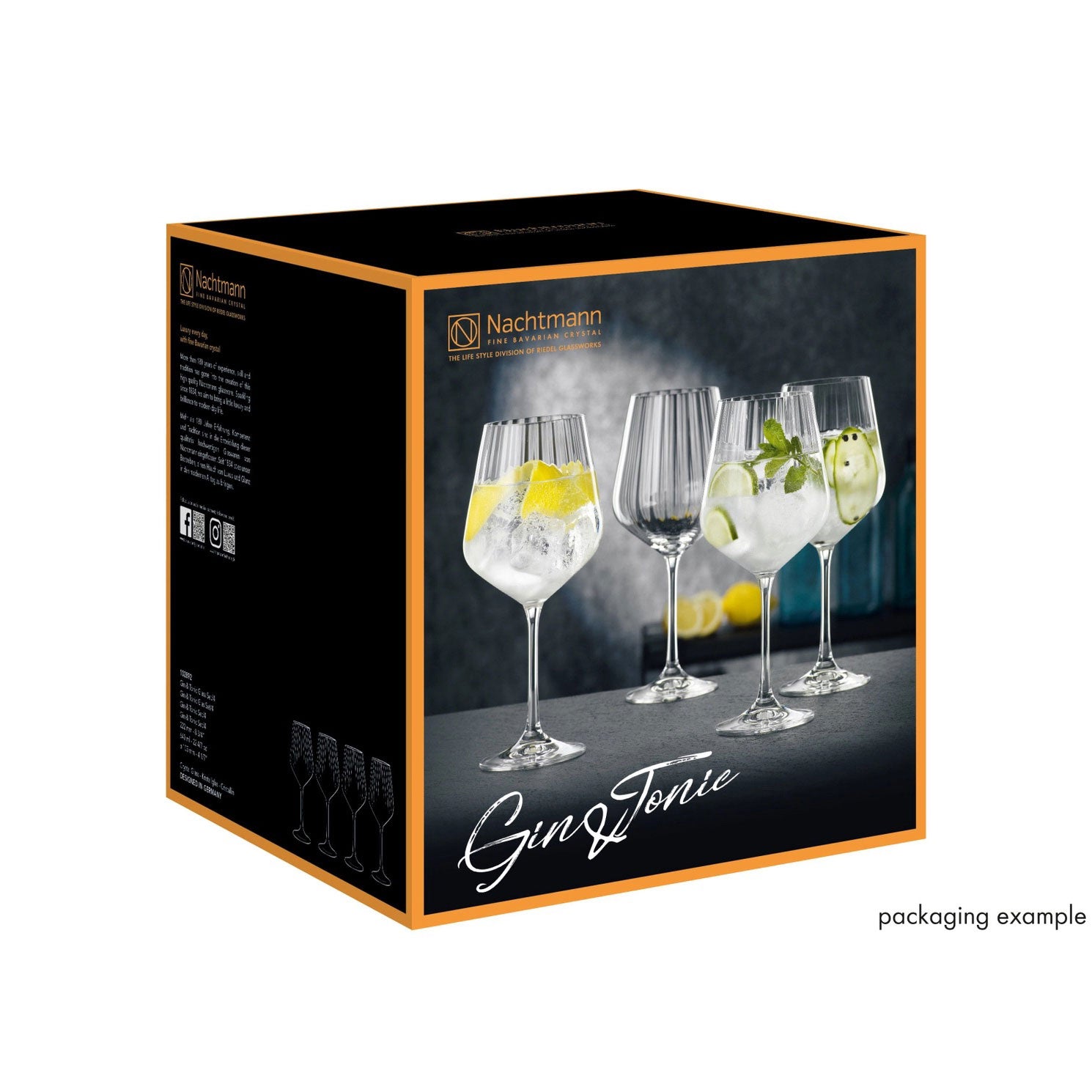 NACHTMANN Set 4 Calici Bicchieri Gin &amp; Tonic Cristallo 640ml Cristallo