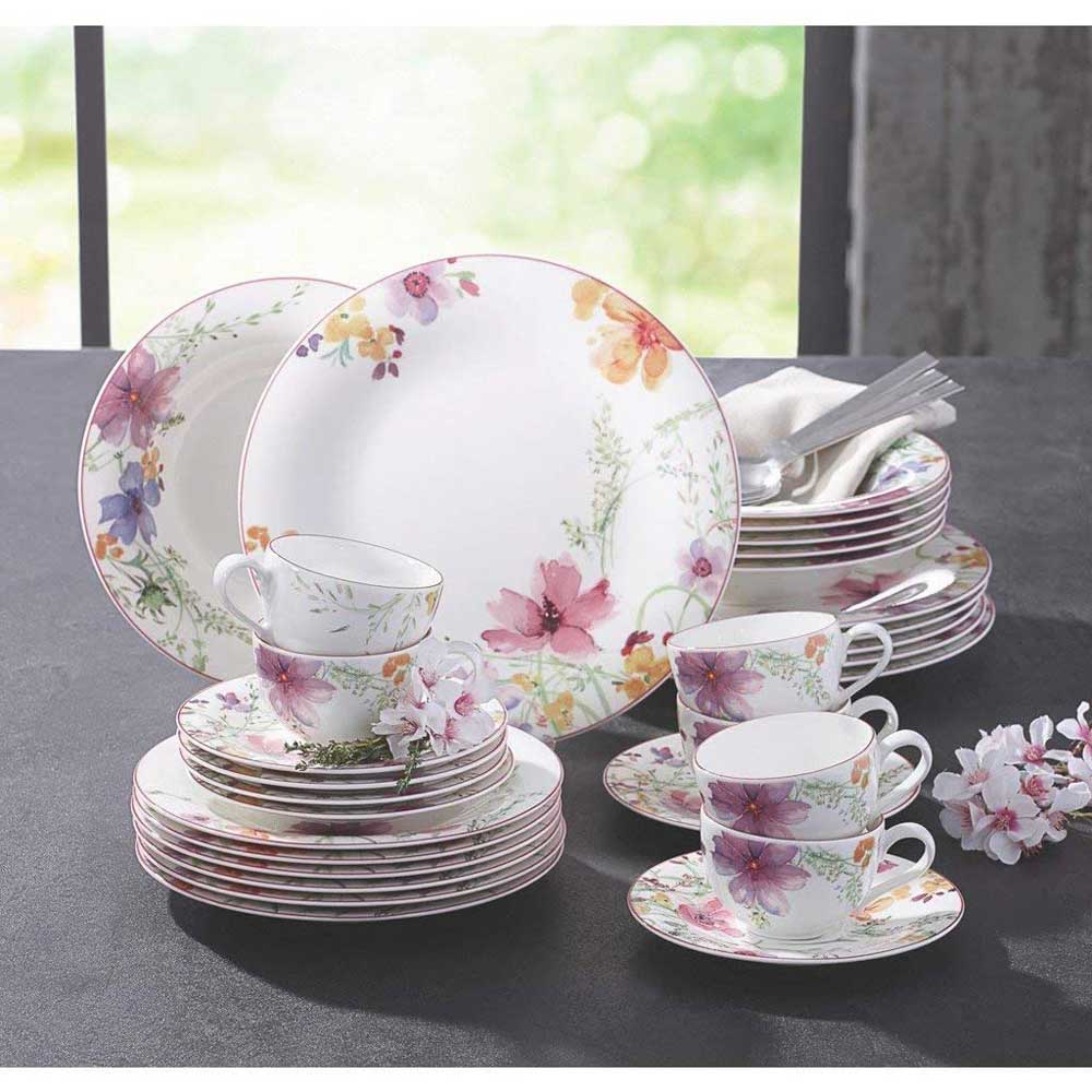 VILLEROY &amp; BOCH - Mariefleur Servizio Tavola Piatti 12 Pezzi 6x Piatto Fondo 6x Piatto Piano