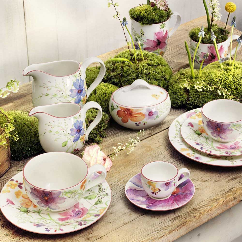 VILLEROY &amp; BOCH - Mariefleur Servizio Tavola Piatti 12 Pezzi 6x Piatto Fondo 6x Piatto Piano