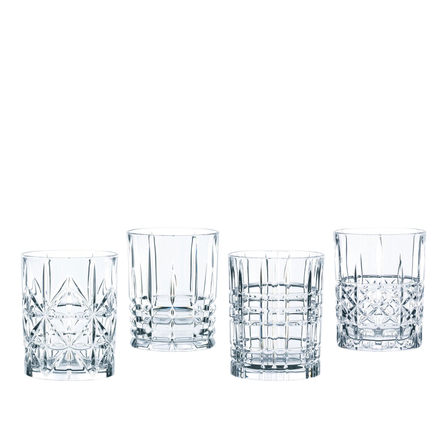 NACHTMANN Highland Whiskey Tumbler Glass Set 4 Pieces 345ml Crystal