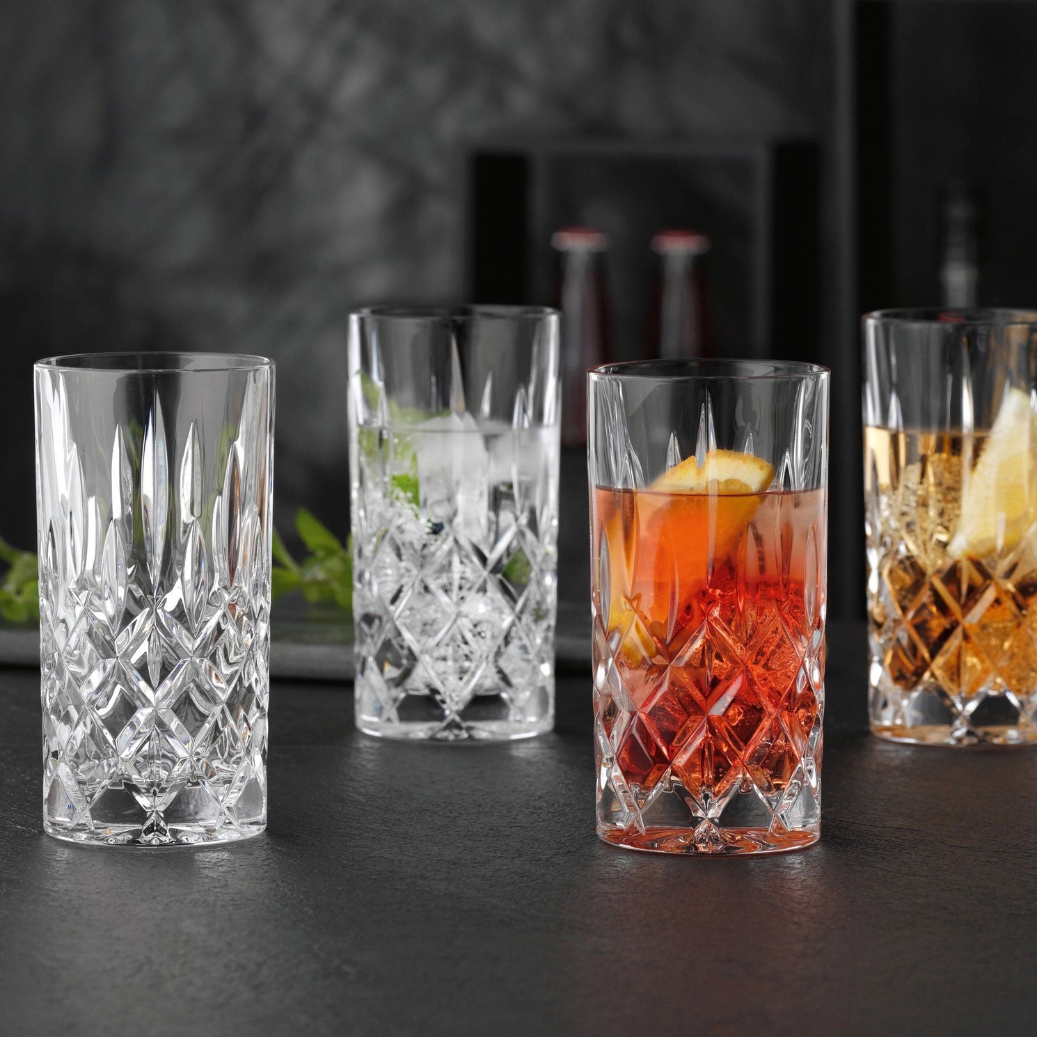 NACHTMANN Noblesse Tall Longdrink Glass Set 4 Pieces 395ml Crystal