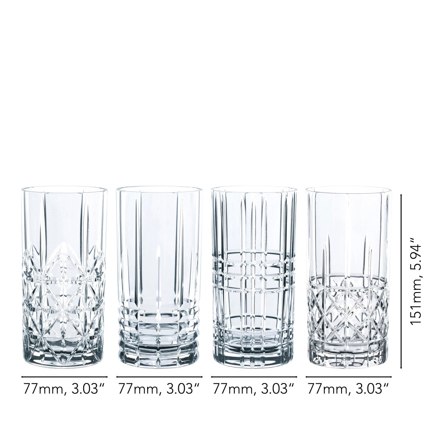 NACHTMANN - Set of 4 Highland Longdrink Glasses 97784