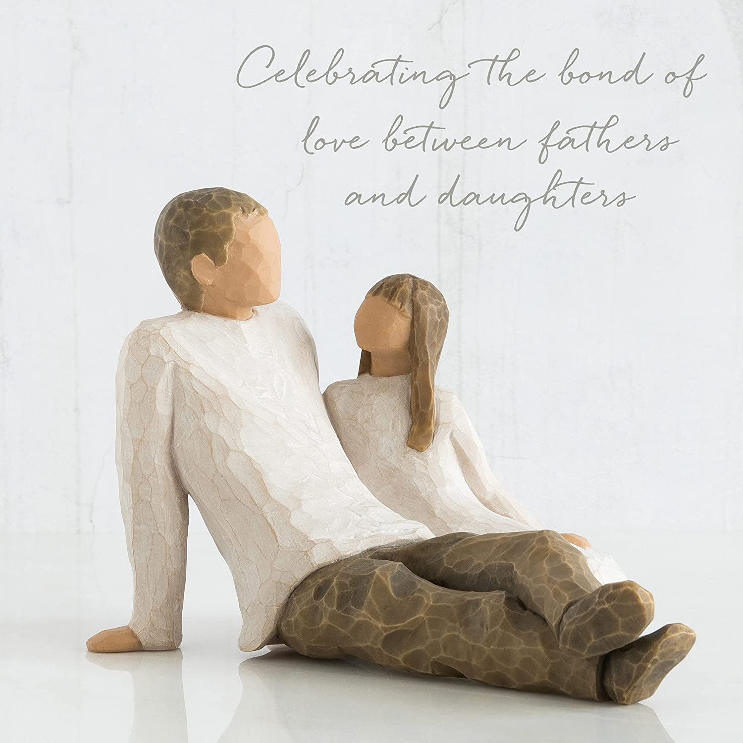 WILLOW TREE Figurina Statuina Padre e Figlia 11,5cm Resina