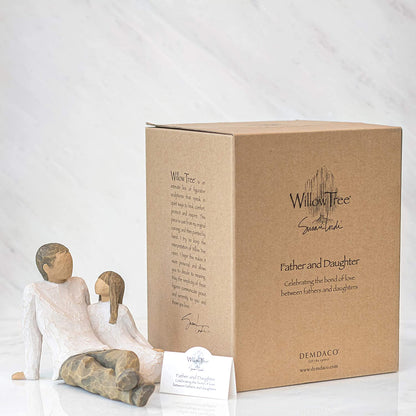 WILLOW TREE Figurina Statuina Padre e Figlia 11,5cm Resina