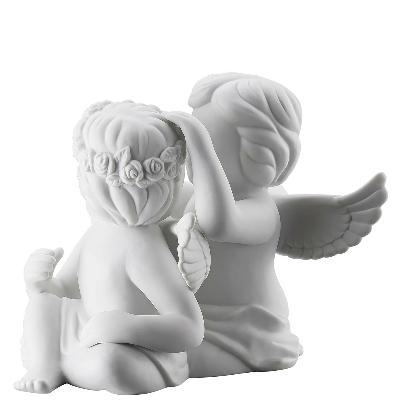 ROSENTHAL - Figurine Couple of Angels with Flowers 12.5cm Porcelain