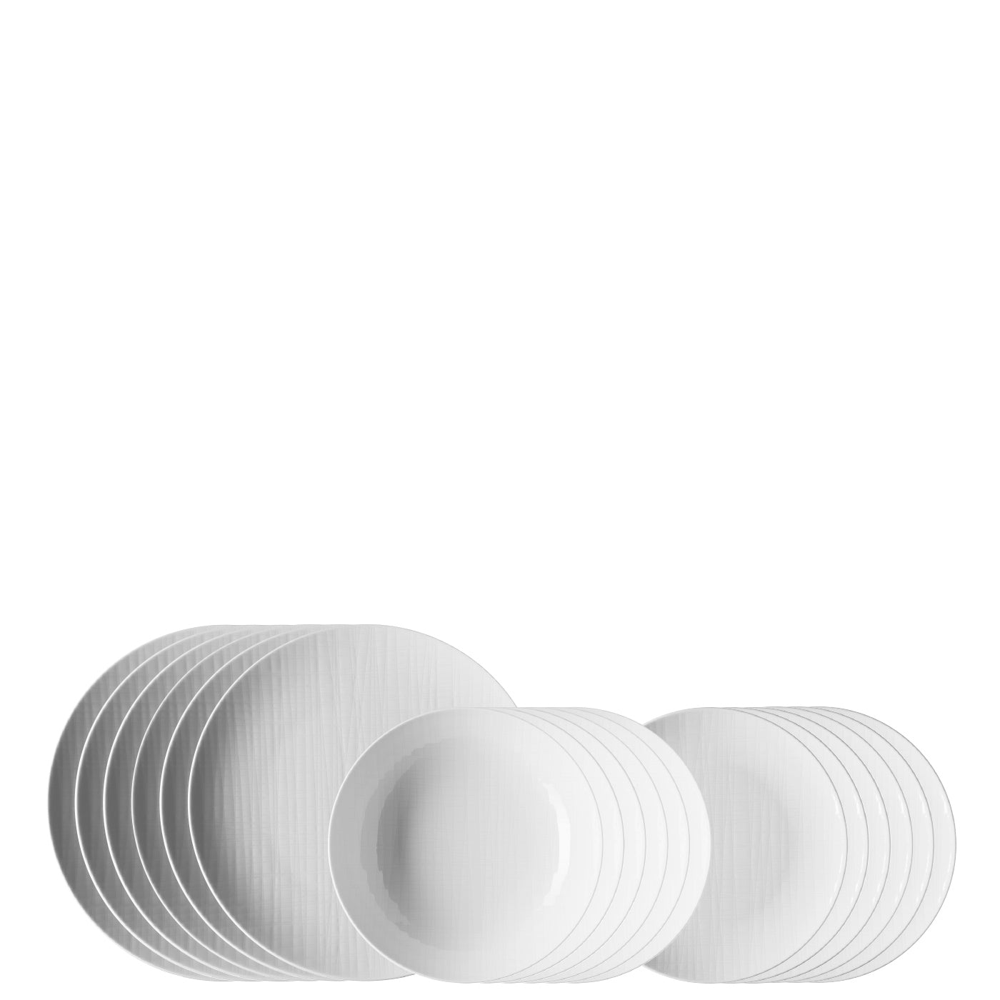 ROSENTHAL - Mesh Bianco Servizio Tavola Piatti 18 Pezzi, Porcellana