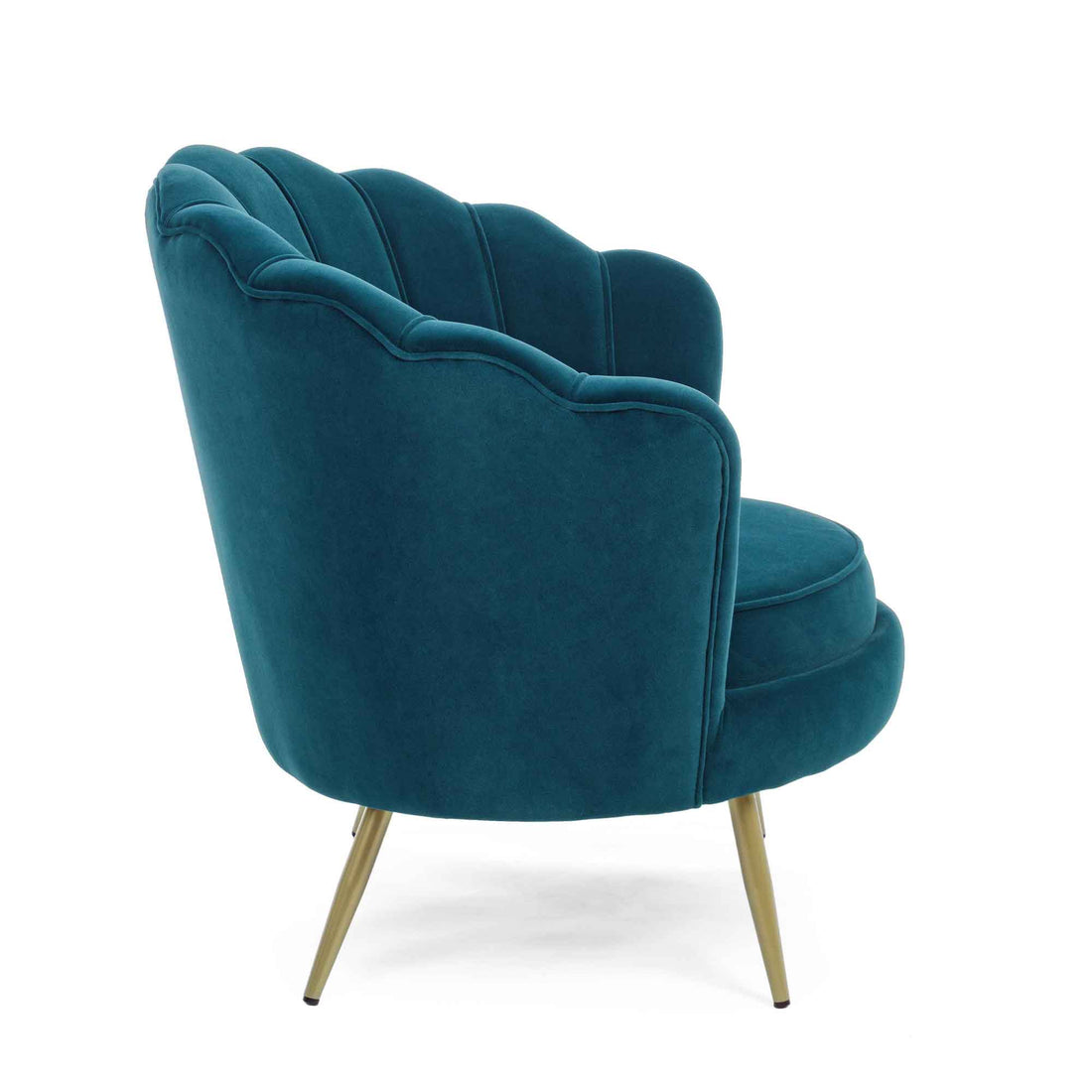 BIZZOTTO Armchair Giliola Peacock Blue Velvet Gold Legs 80x76x84cm 0743682