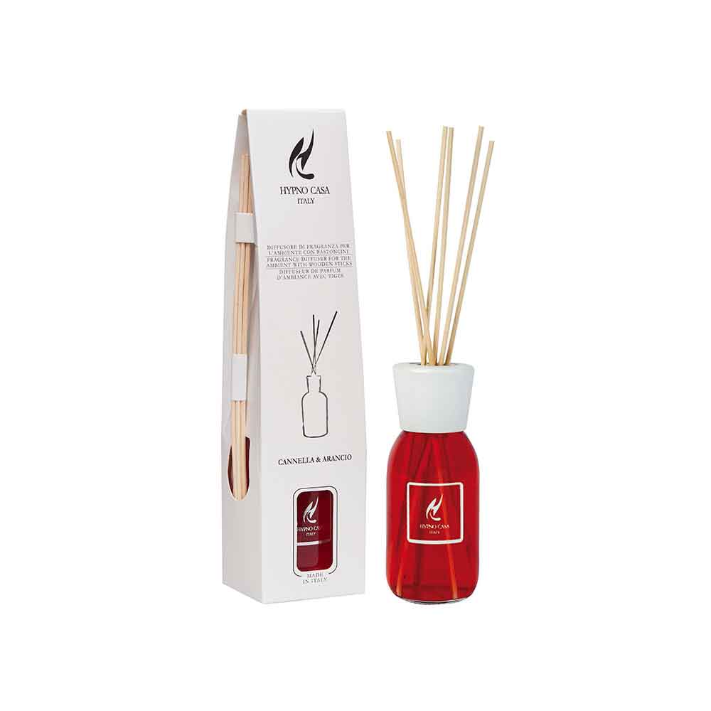 HYPNO CASA - Diffuser Air Freshener with Cinnamon and Orange Sticks Eco 100ml