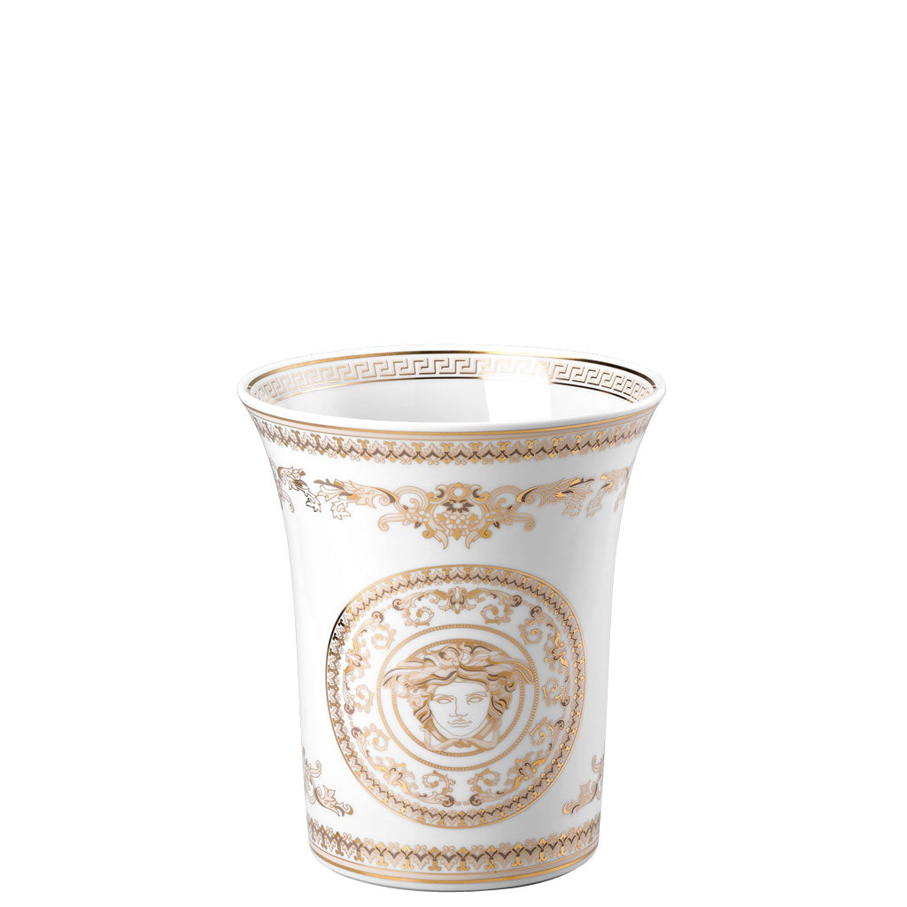 VERSACE Medusa Gala Vaso di Fiori 18cm Porcellana Bianco Oro