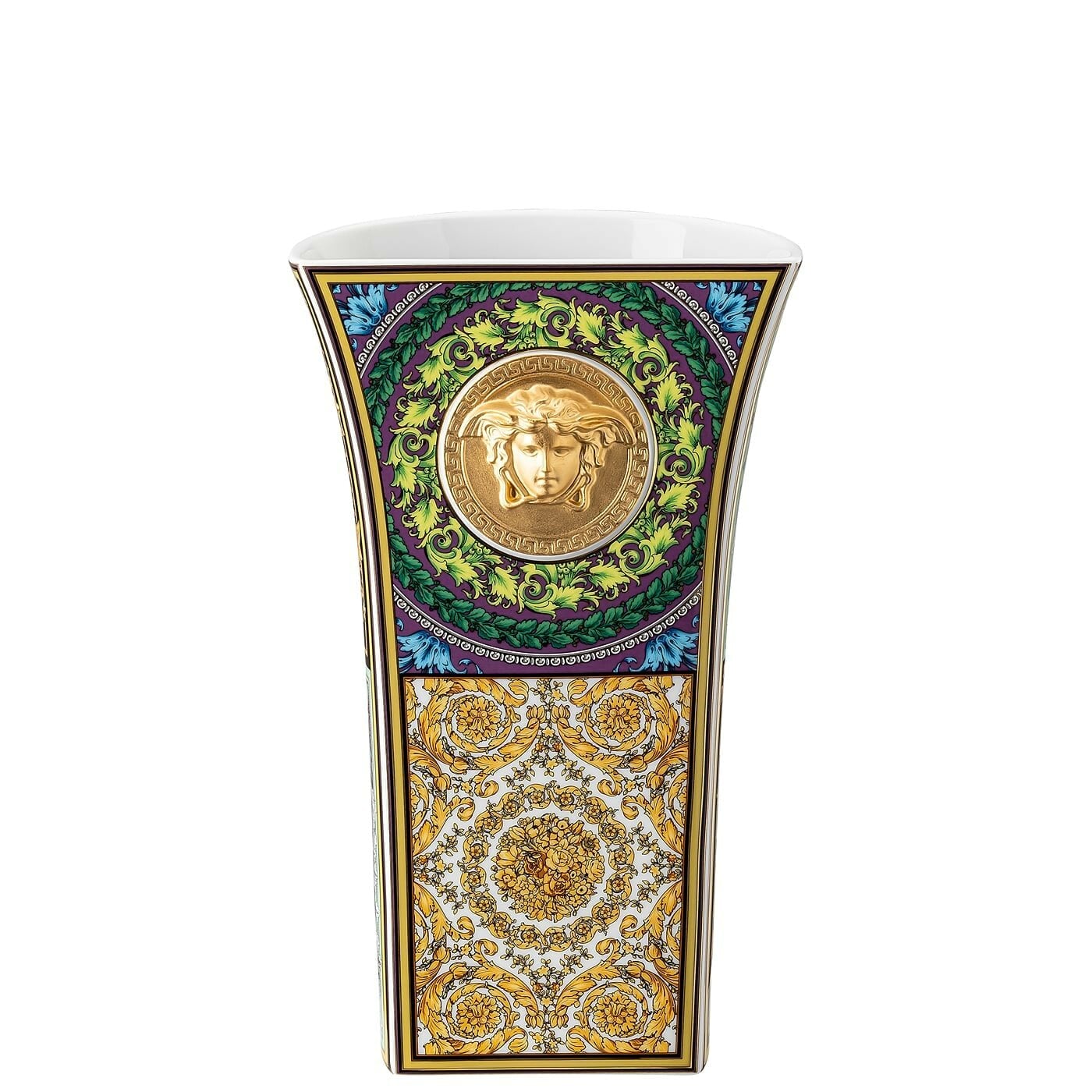 VERSACE Barocco Mosaic Flower Vase 26cm Porcelain 14461-403728-26026