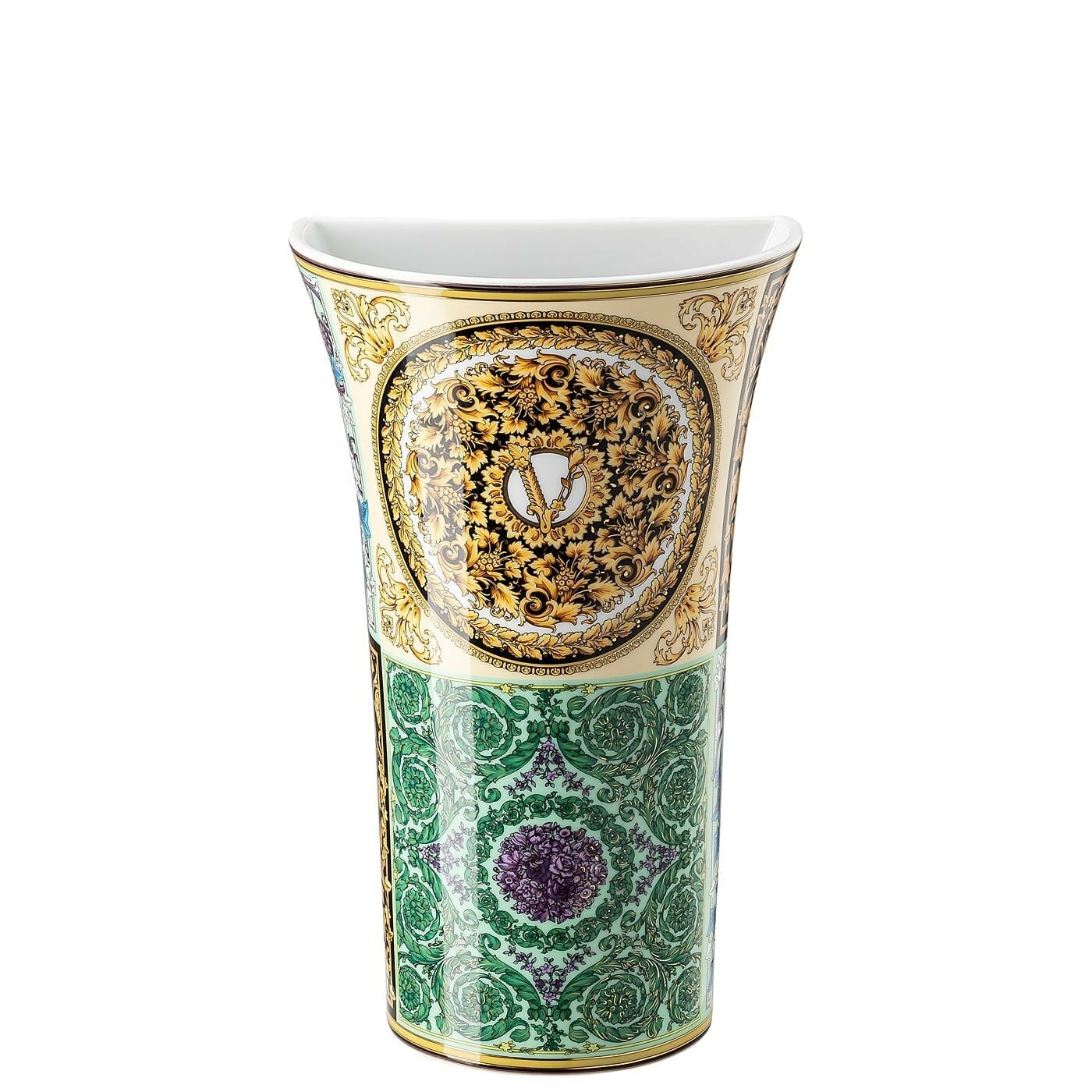 VERSACE Barocco Mosaic Flower Vase 26cm Porcelain 14461-403728-26026