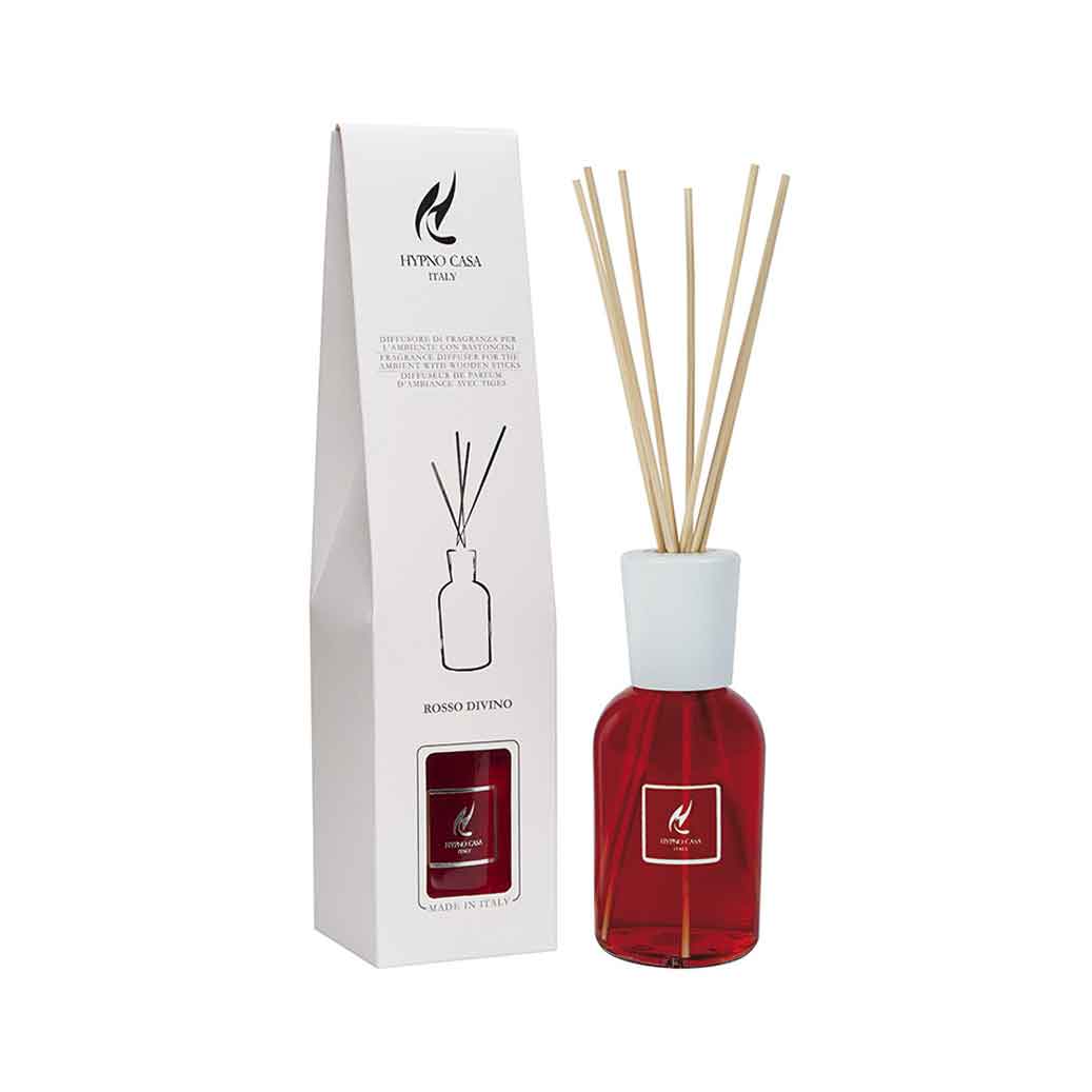 HYPNO CASA - Diffuser Perfumer with Sticks Rosso Divino Eco 250ml