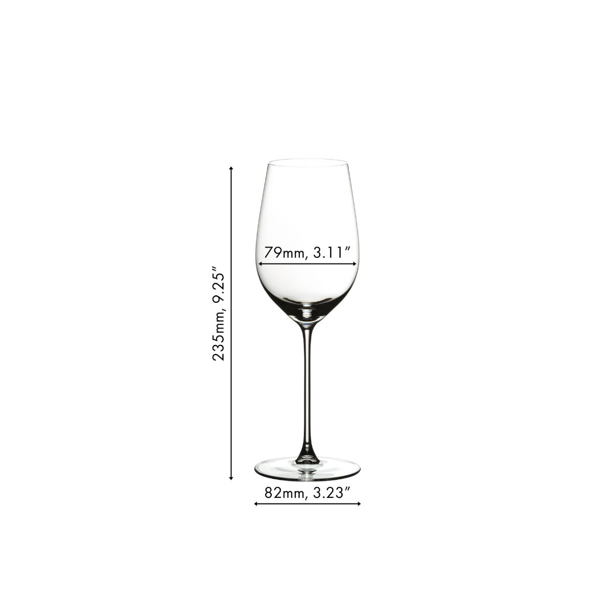 RIEDEL Veritas Calice Vino Bianco Riesling Set 2 Pezzi 409ml Cristallo