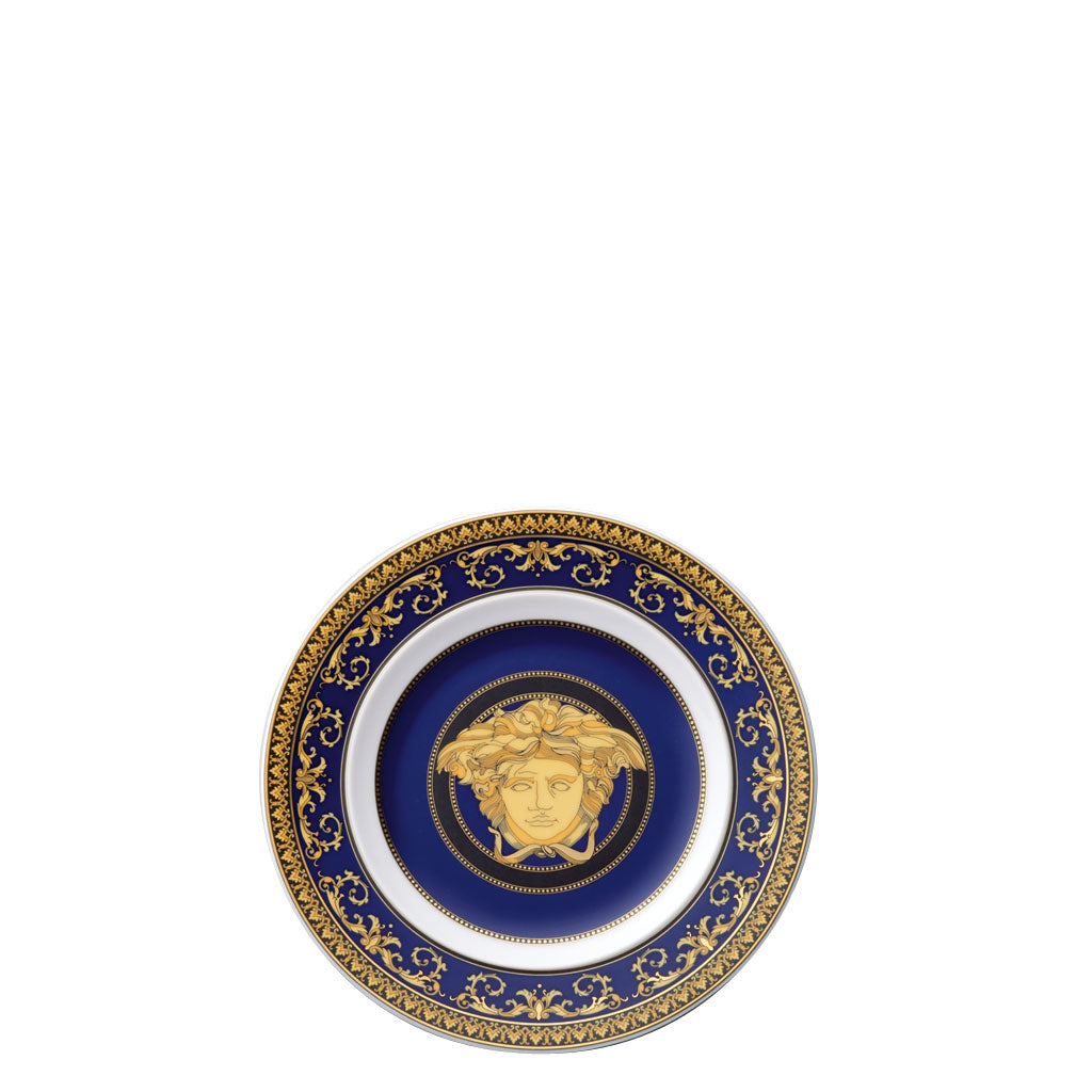 VERSACE Ikarus Medusa Blau Blu Piatto Piano 18cm Piattino Porcellana