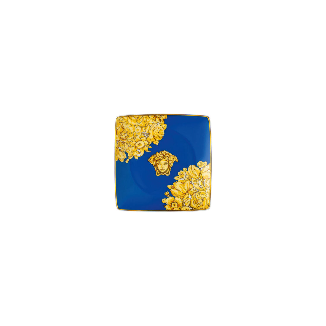 VERSACE Medusa Rhapsody Blue Coppetta Ciotola Quadrata 12cm Porcellana