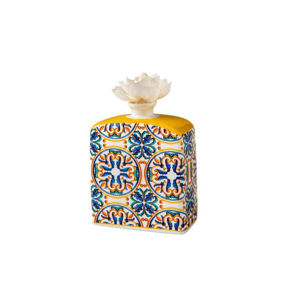 BRANDANI Medicea Fragrance Diffuser Rosette 11x14cm Paper and Porcelain Flower