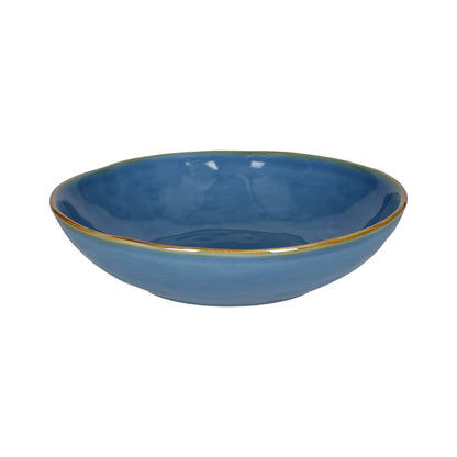 ROSE &amp; TULIPANI Concerto Piatto Fondo Blu Avio 21cm Stoneware R134100002