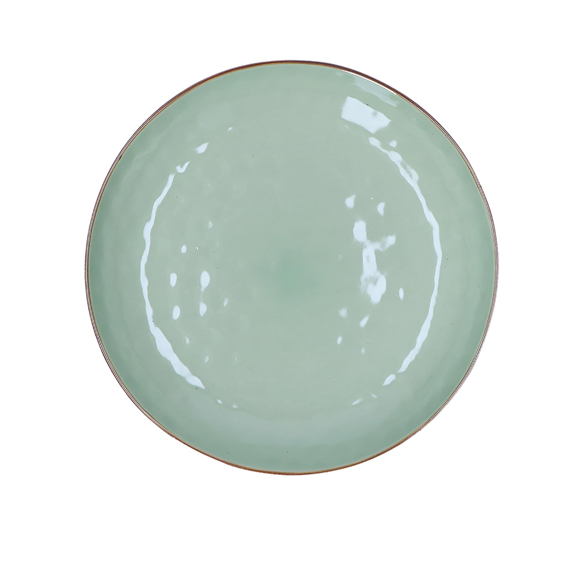 ROSE &amp;amp; TULIPS Concerto Cup Gourmet Plate 30cm Green Tea Stoneware