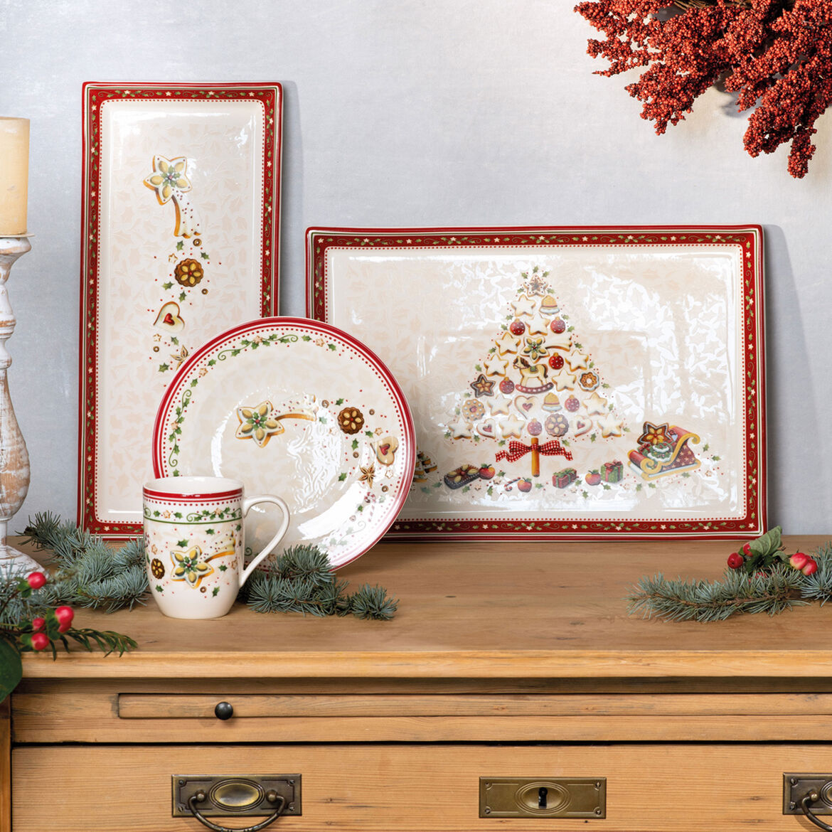 VILLEROY &amp;amp; BOCH Winter Bakery Delight Pastry Plate 39x27cm Christmas Table