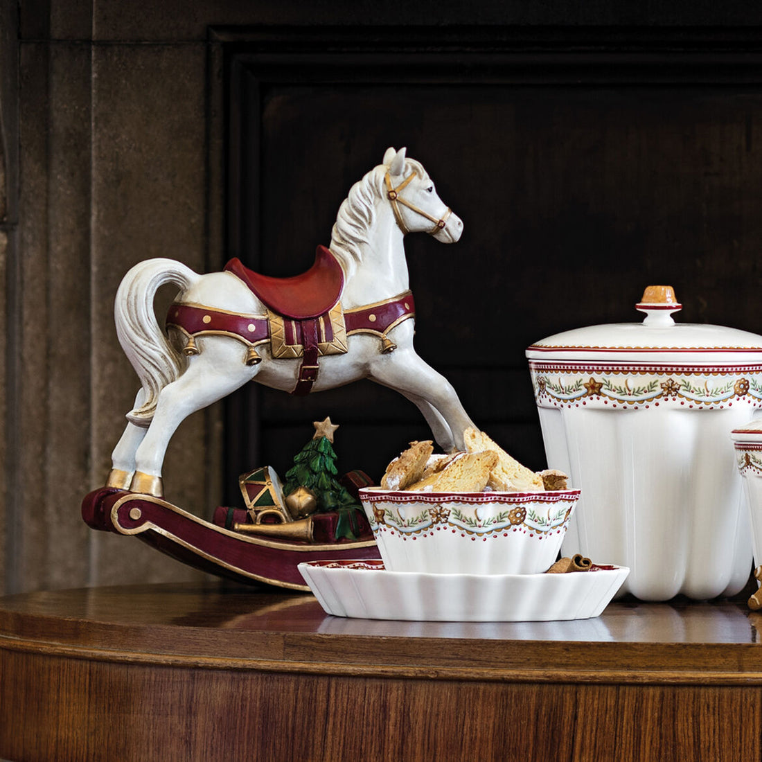 VILLEROY &amp; BOCH Winter Collage Accessoires Cavallo a Dondolo XL 32,5cm Decorazione Natalizia