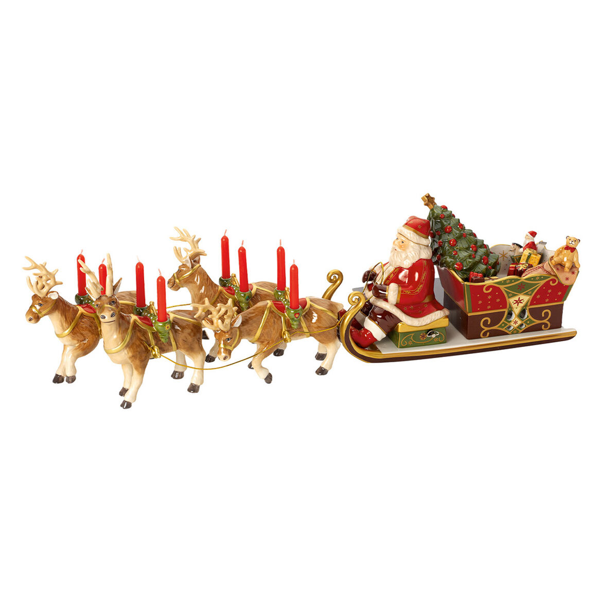 VILLEROY &amp;amp; BOCH Christmas Toys Memory Santa Claus Sleigh Ride Decoration 70cm