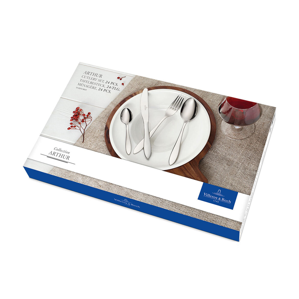 VILLEROY &amp; BOCH Arthur Servizio Tavola Posate Set 24 Pezzi Acciaio Inox