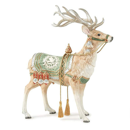 FITZ &amp; FLOYD - Figura Statuetta Decorazione Renna 48cm Porcellana Natale