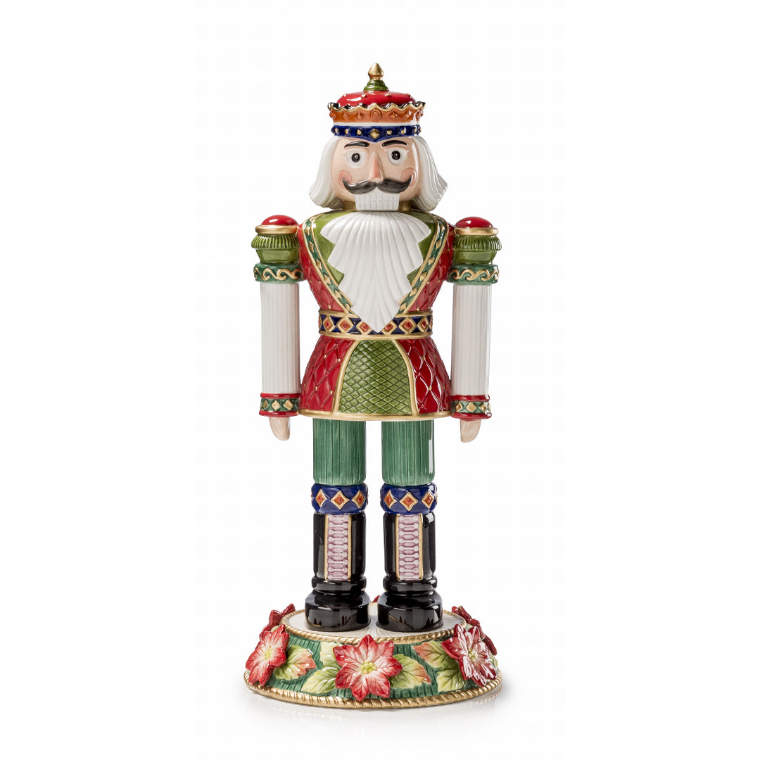 FITZ &amp; FLOYD - Figura Statua Decorazione Schiaccianoci 43cm Porcellana Natale