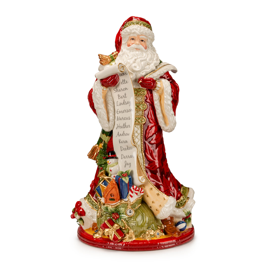 FITZ &amp; FLOYD - Figura Statua Decorazione Babbo Natale 48cm Porcellana Natale