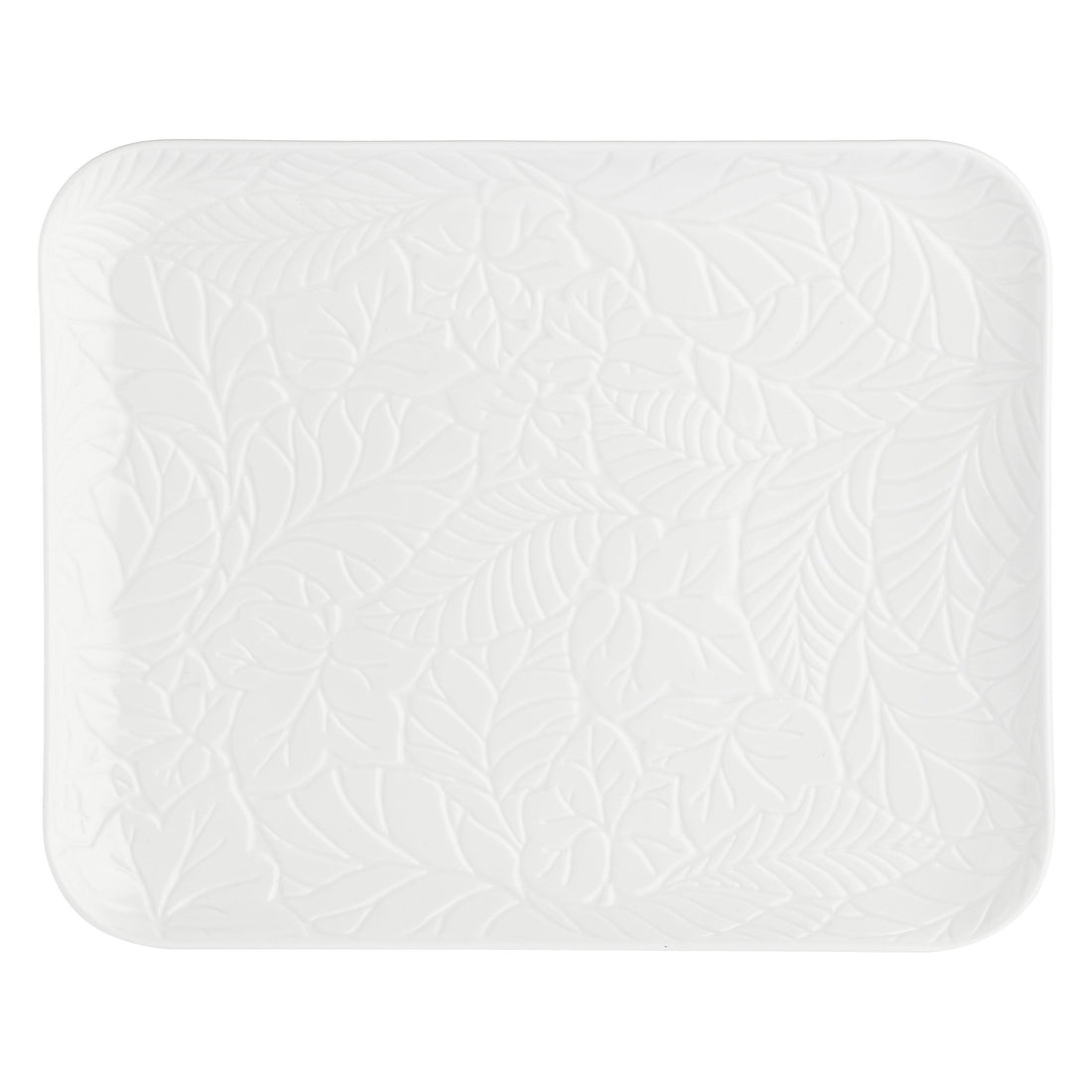 LA PORCELAINA BIANCA Bosco Rectangular Tray 24.5x20cm White