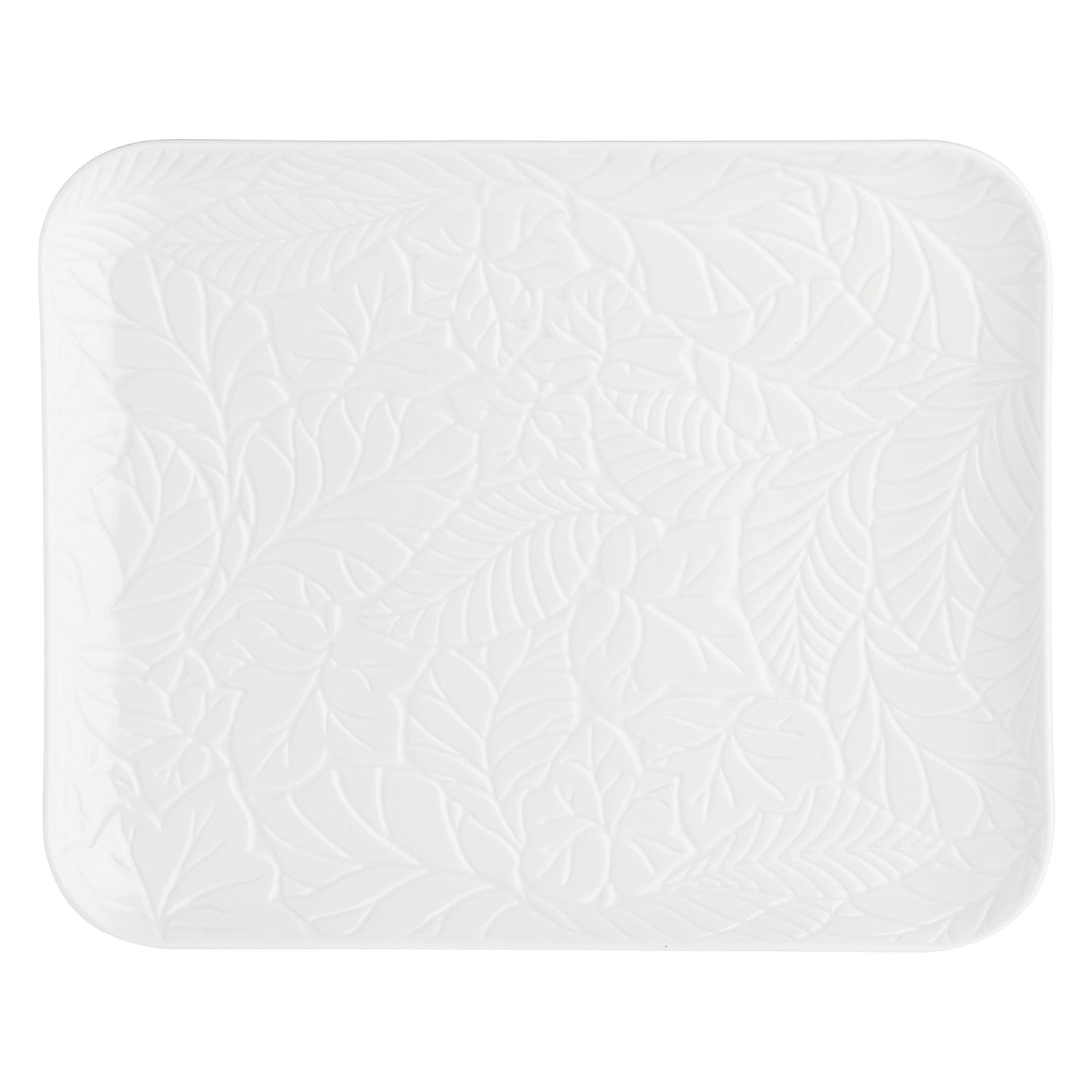 LA PORCELAINA BIANCA Bosco Rectangular Tray 24.5x20cm White