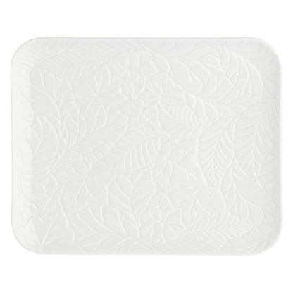 LA PORCELAINA BIANCA Bosco Rectangular Tray 24.5x20cm White