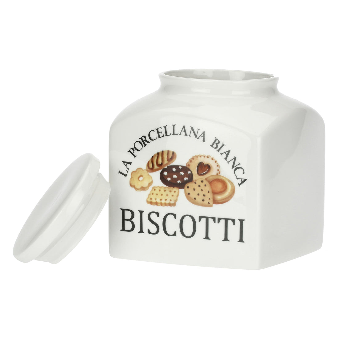 LA PORCELLANA BIANCA - Preserve Biscuit Jar Container 3.5L Porcelain