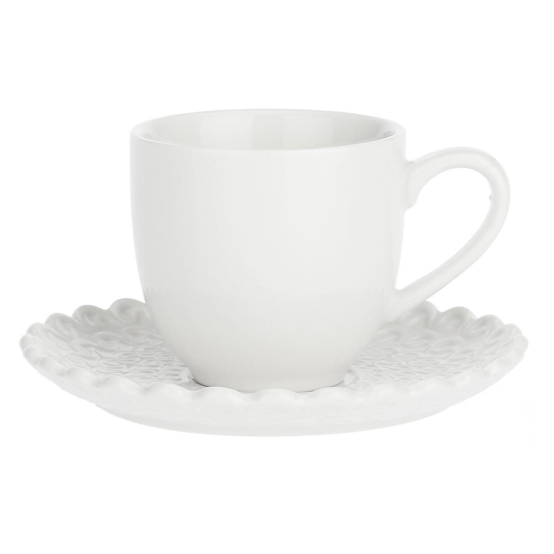 LA PORCELLANA BIANCA Momenti Set 6 Pieces Coffee Cup with Saucer 85ml White