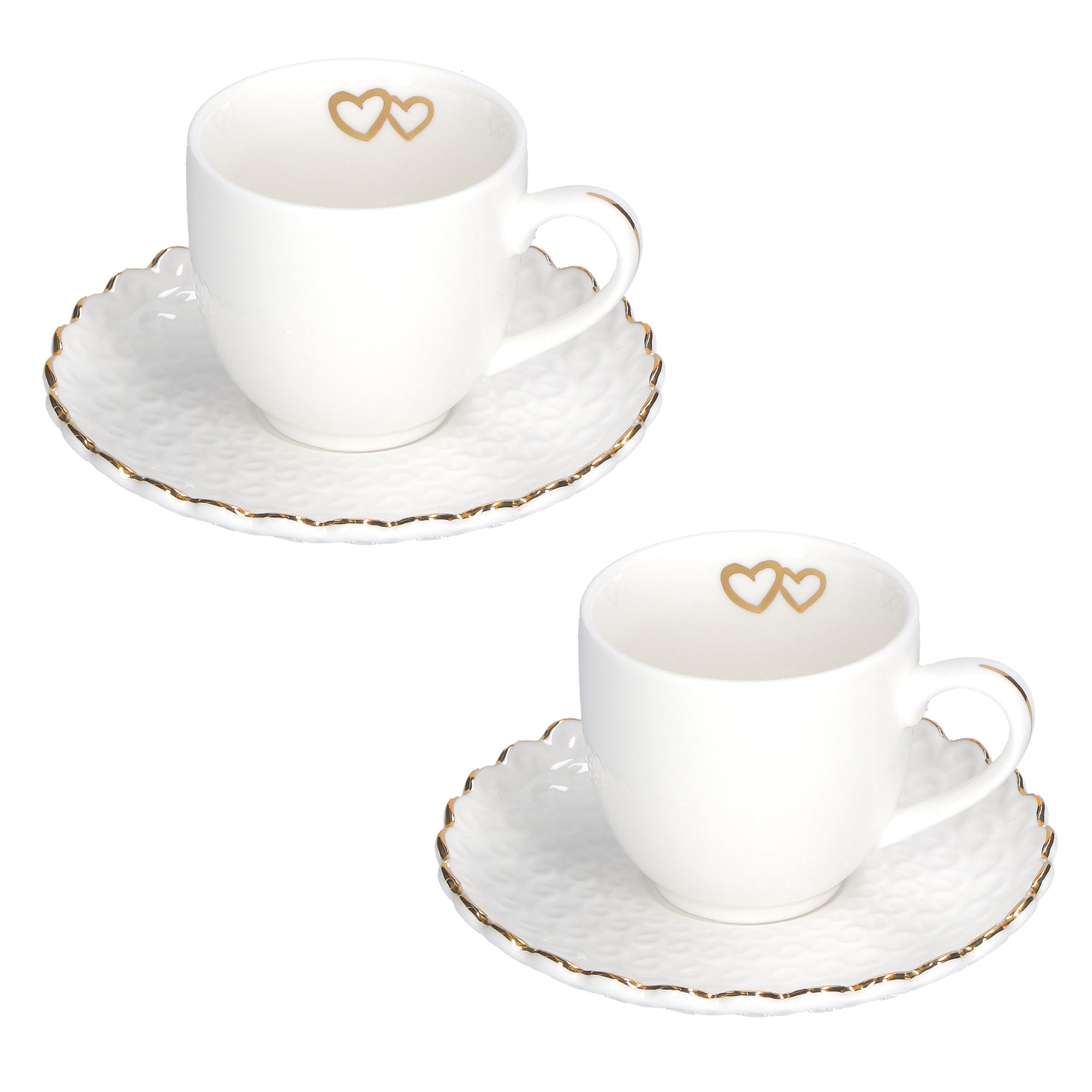 LA PORCELLANA BIANCA - Momenti Oro Set 2 Pezzi Tazzina Tazze Caffè 85ml