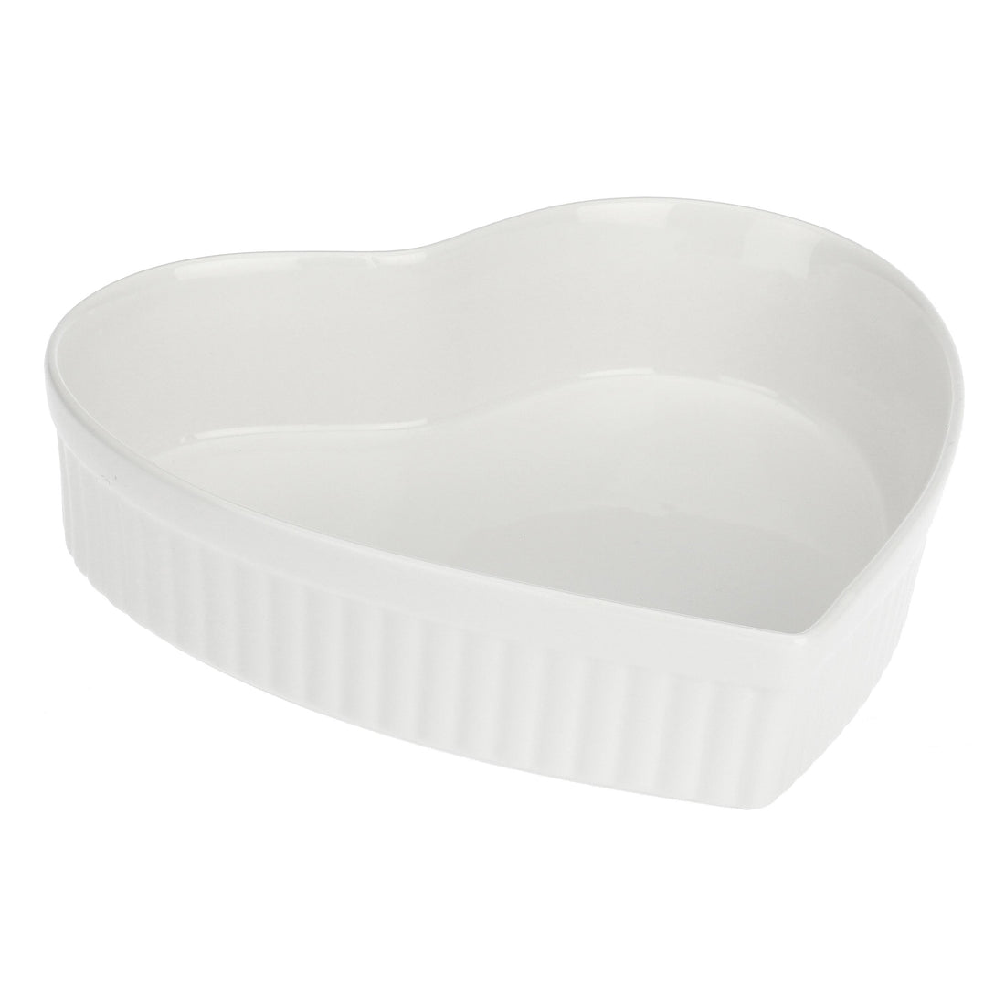 LA PORCELAINA BIANCA Cupido Heart Pan 25x24cm White Porcelain