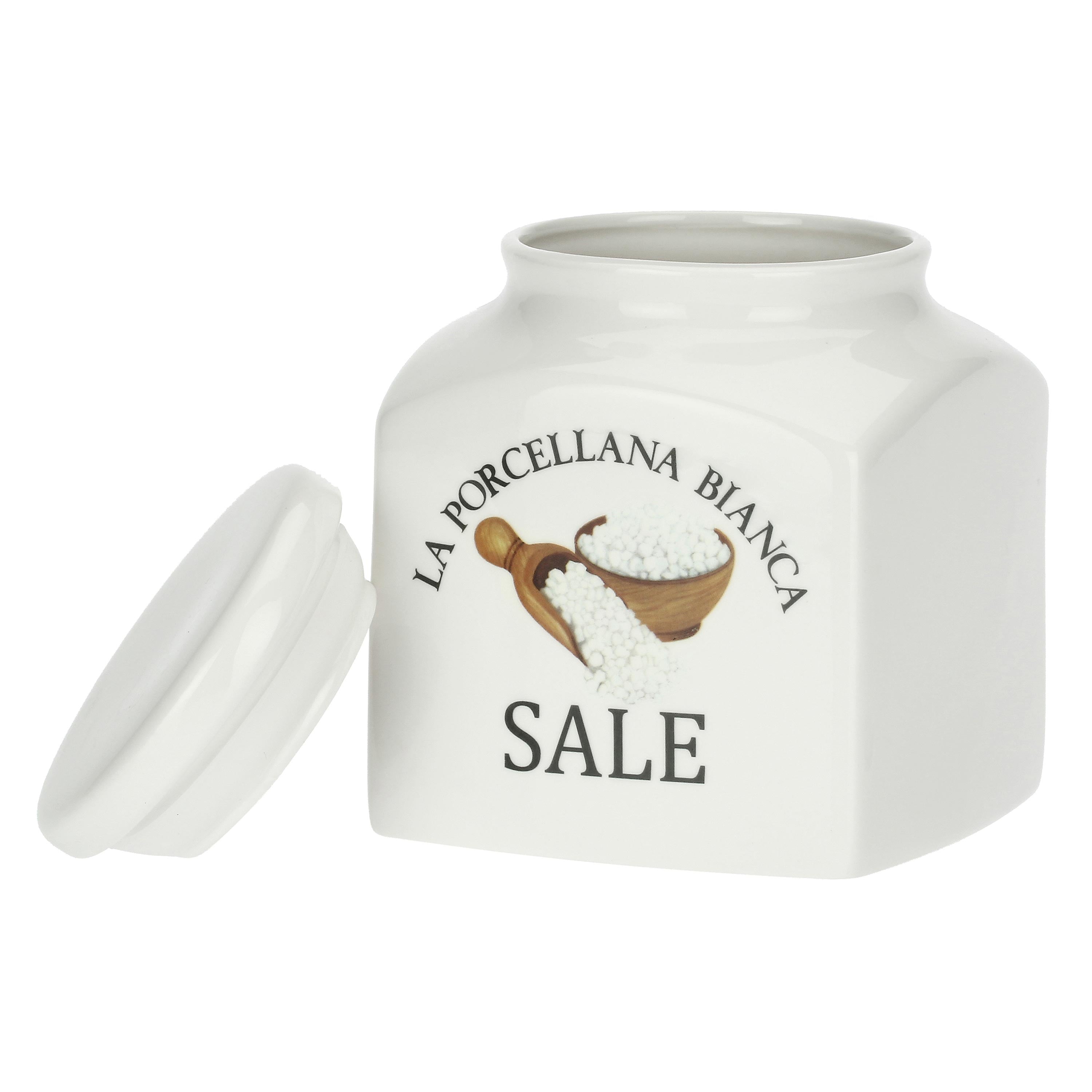 LA PORCELANA BIANCA - Preserve Deco Salt Container Jar 1.1L